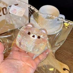 Clear Glitter Bear Squishy-LIVE