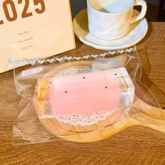 Clear Glitter Pink Long Ice Squishy-LIVE