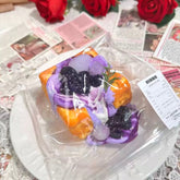 Blueberry Flow Double Toast Creamy Clay Slow Rebound Soft Squish Taba Squishy Sensory Fidget Toy for Stress Relief