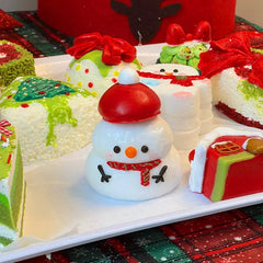 Christmas Snowman Creamy Clay Slow Rebound Soft Squish Taba Squishy Sensory Fidget Toy for Stress Reliefl