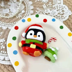 Christmas Penguin Creamy Clay Slow Rebound Soft Squish Taba Squishy Sensory Fidget Toy for Stress Reliefl