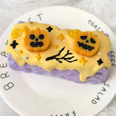 Halloween Pumpkin Cake Creamy Clay Slow Rebound Soft Squish Taba Squishy Sensory Fidget Toy for Stress Relief