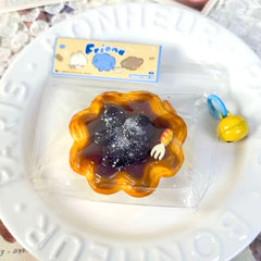 Blueberry Tart Creamy Clay Slow Rebound Soft Squish Taba Squishy Sensory Fidget Toy for Stress Relief