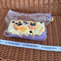 Halloween Pumpkin Cake Creamy Clay Slow Rebound Soft Squish Taba Squishy Sensory Fidget Toy for Stress Relief