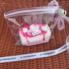 Strawberry Sauce Long Rice Ball Creamy Clay Slow Rebound Soft Squish Taba Squishy Sensory Fidget Toy for Stress Relief