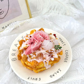 Peach Waffle Creamy Clay Slow Rebound Soft Squish Taba Squishy Sensory Fidget Toy for Stress Relief