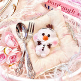 Flocked Snowman Creamy Clay Slow Rebound Soft Squish Taba Squishy Sensory Fidget Toy for Stress Relief