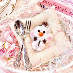 Flocked Snowman Creamy Clay Slow Rebound Soft Squish Taba Squishy Sensory Fidget Toy for Stress Relief