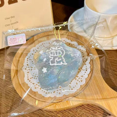 Clear Blue Glitter Star-LIVE