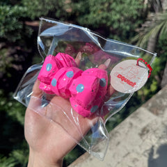 【Usquish】Hot Pink Bow Soft Cheese Texture Slow Rising Squishy
