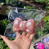【Usquish】 Pink Dot Bow Soft Cheese Texture Slow Rising Squishy