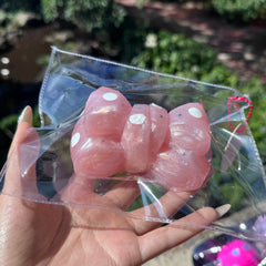 【Usquish】 Pink Dot Bow Soft Cheese Texture Slow Rising Squishy
