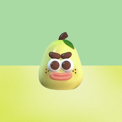 Mini Spoof Pear Creamy Clay Slow Rebound Soft Squish Taba Squishy Sensory Fidget Toy for Stress Relief