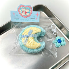 Knitted Moon Creamy Clay Slow Rebound Soft Squish Taba Squishy Sensory Fidget Toy for Stress Relief