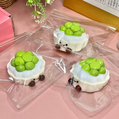 JC Green Grape Tower Cake Creamy Clay Slow Rebound Soft Squish Taba Squishy Sensory Fidget Toy for Stress Relief