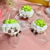 JC Green Grape Tower Cake Creamy Clay Slow Rebound Soft Squish Taba Squishy Sensory Fidget Toy for Stress Relief