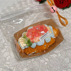 Peach Mint Croissant Creamy Clay Slow Rebound Soft Squish Taba Squishy Sensory Fidget Toy for Stress Relief