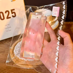 Clear Glitter Pink Long Ice Squishy-LIVE