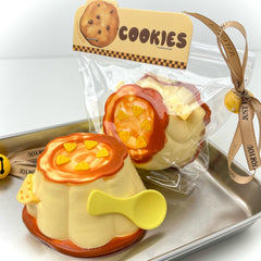 Caramel Pudding Creamy Clay Slow Rebound Soft Squish Taba Squishy Sensory Fidget Toy for Stress Relief