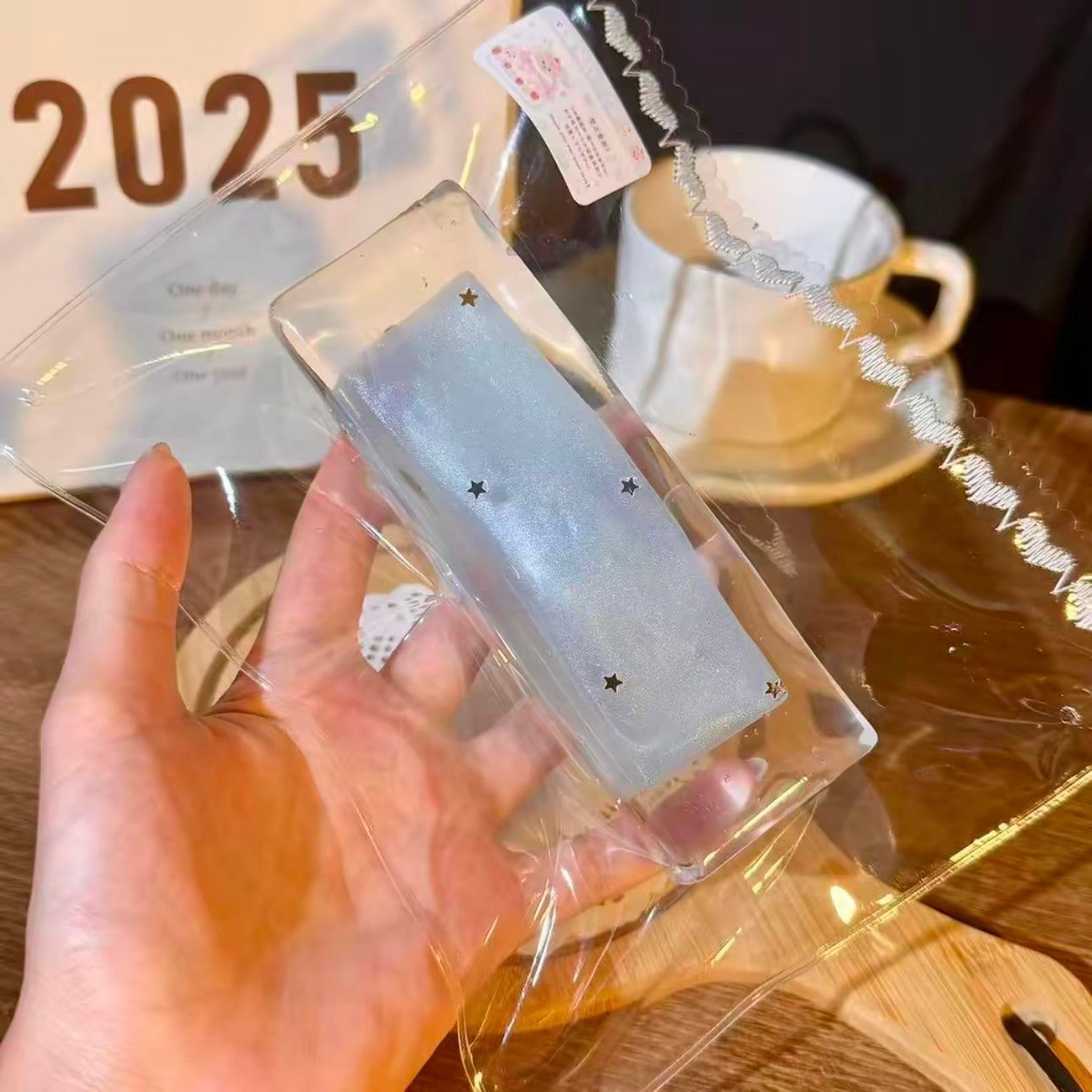 Clear Glitter Blue Long Ice Squishy-LIVE