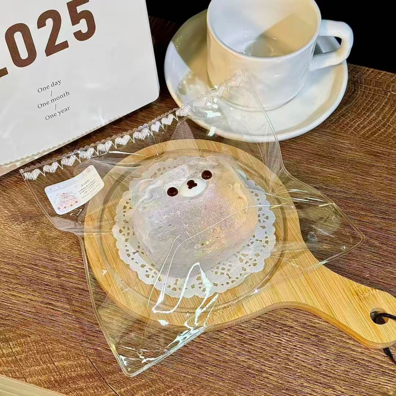 Clear Glitter Bear Squishy-LIVE