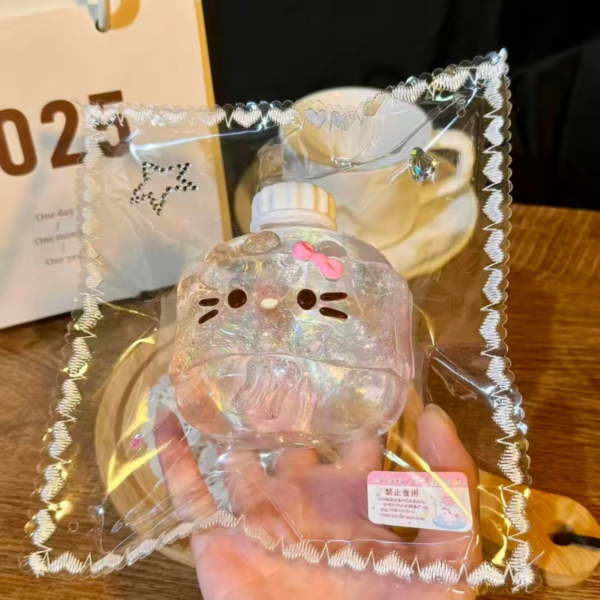 Clear Glitter HK Bottle Squishy-LIVE