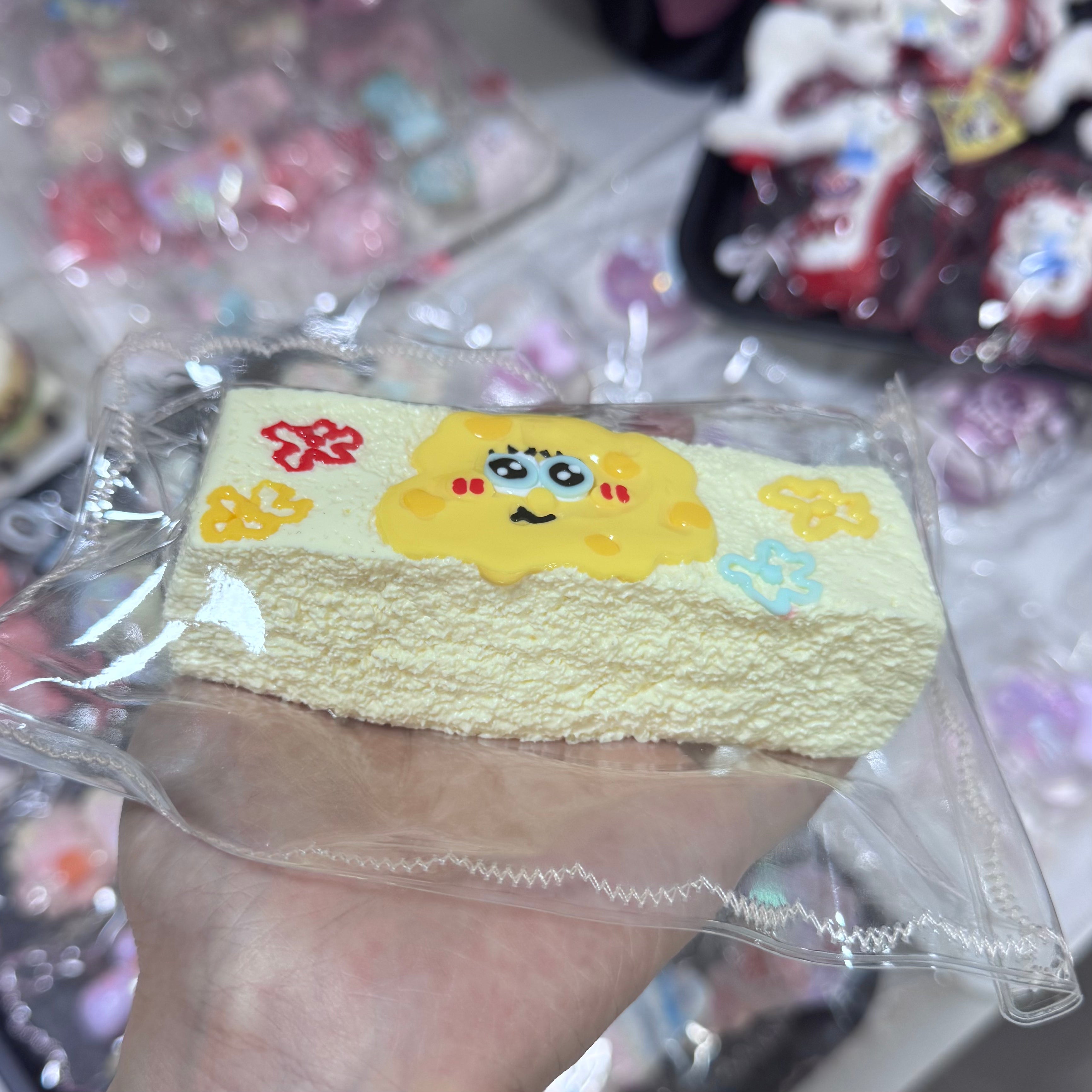 Hand-painted SpongeBob Long Toast Squishy-LIVE