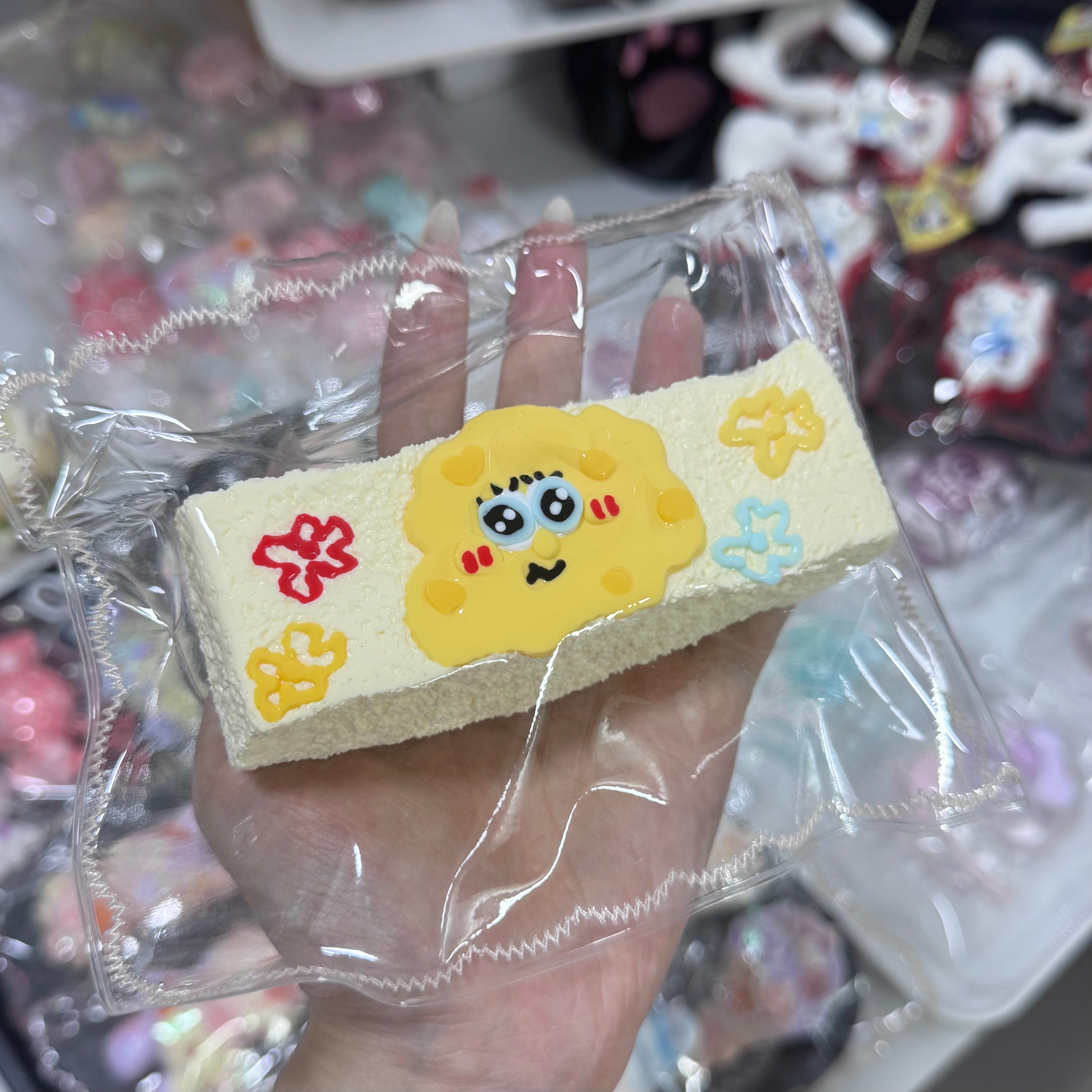 Hand-painted SpongeBob Long Toast Squishy-LIVE