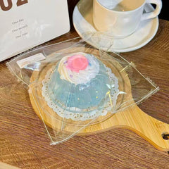 Clear Glitter Blue Cake Squishy-LIVE