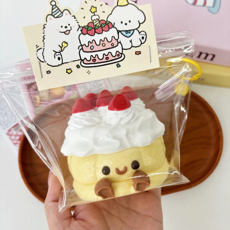 JC Cake Creamy Clay Slow Rebound Soft Squish Taba Squishy Sensory Fidget Toy for Stress Relief