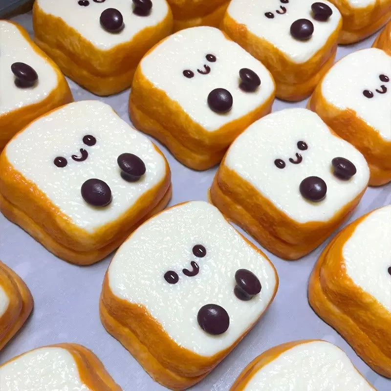 JC Toast Creamy Clay Slow Rebound Soft Squish Taba Squishy Sensory Fidget Toy for Stress Relief