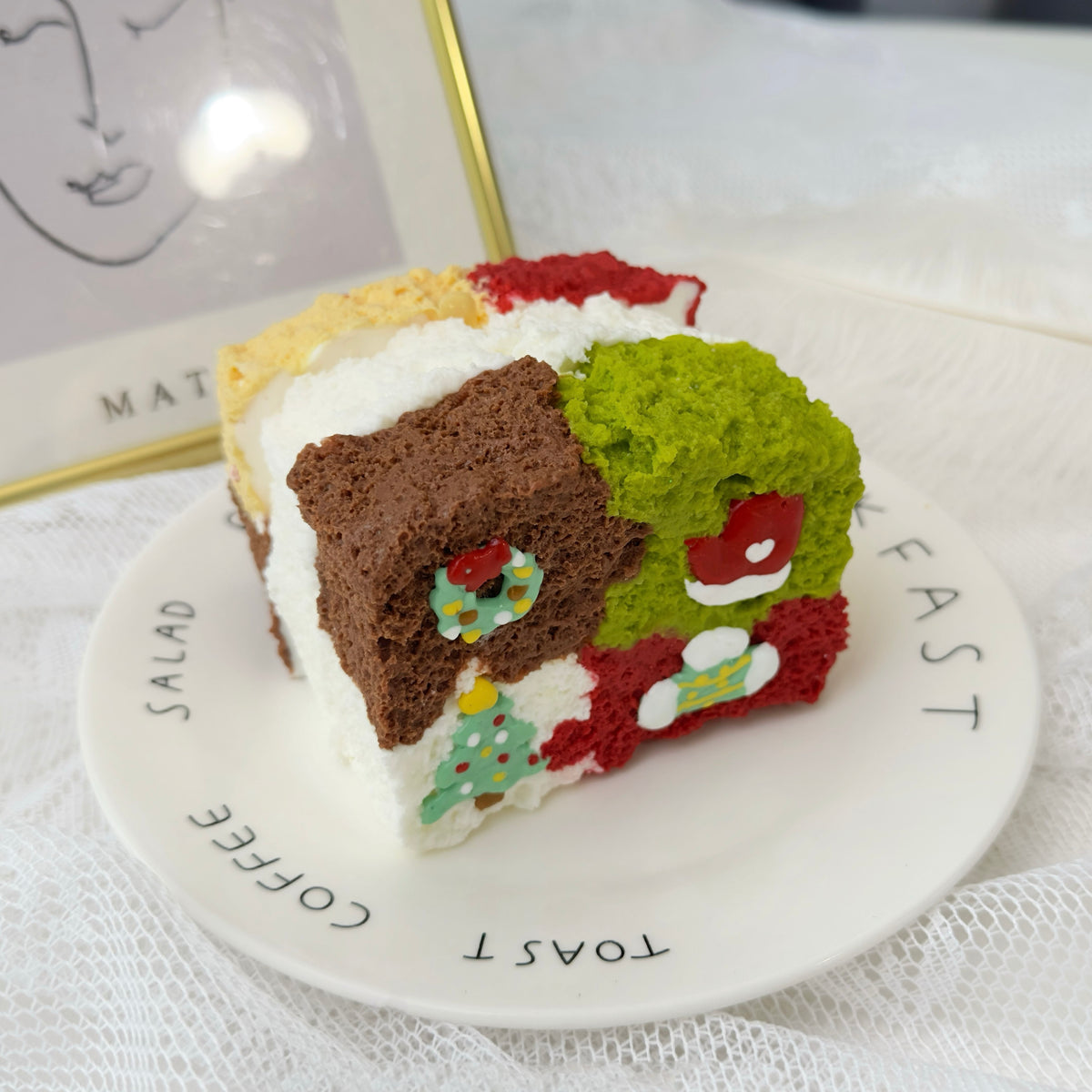 Christmas Toast Creamy Clay Slow Rebound Soft Squish Taba Squishy Sensory Fidget Toy for Stress Relief