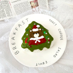 Christmas Bear Creamy Clay Slow Rebound Soft Squish Taba Squishy Sensory Fidget Toy for Stress Relief