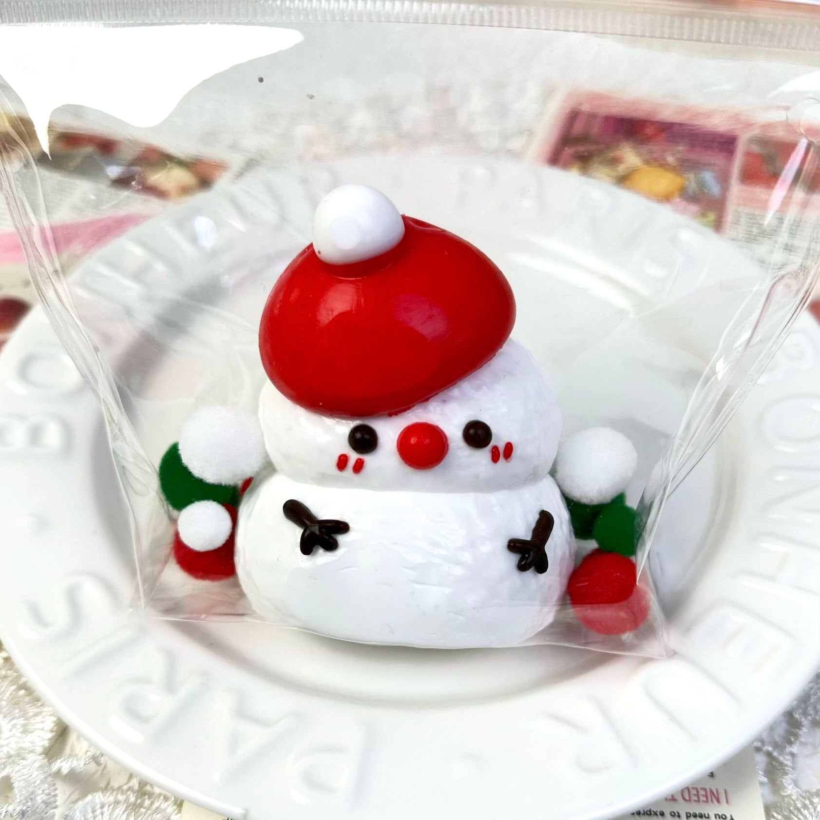 Christmas Snowman Creamy Clay Slow Rebound Soft Squish Taba Squishy Sensory Fidget Toy for Stress Reliefl