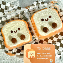 JC Toast Creamy Clay Slow Rebound Soft Squish Taba Squishy Sensory Fidget Toy for Stress Relief