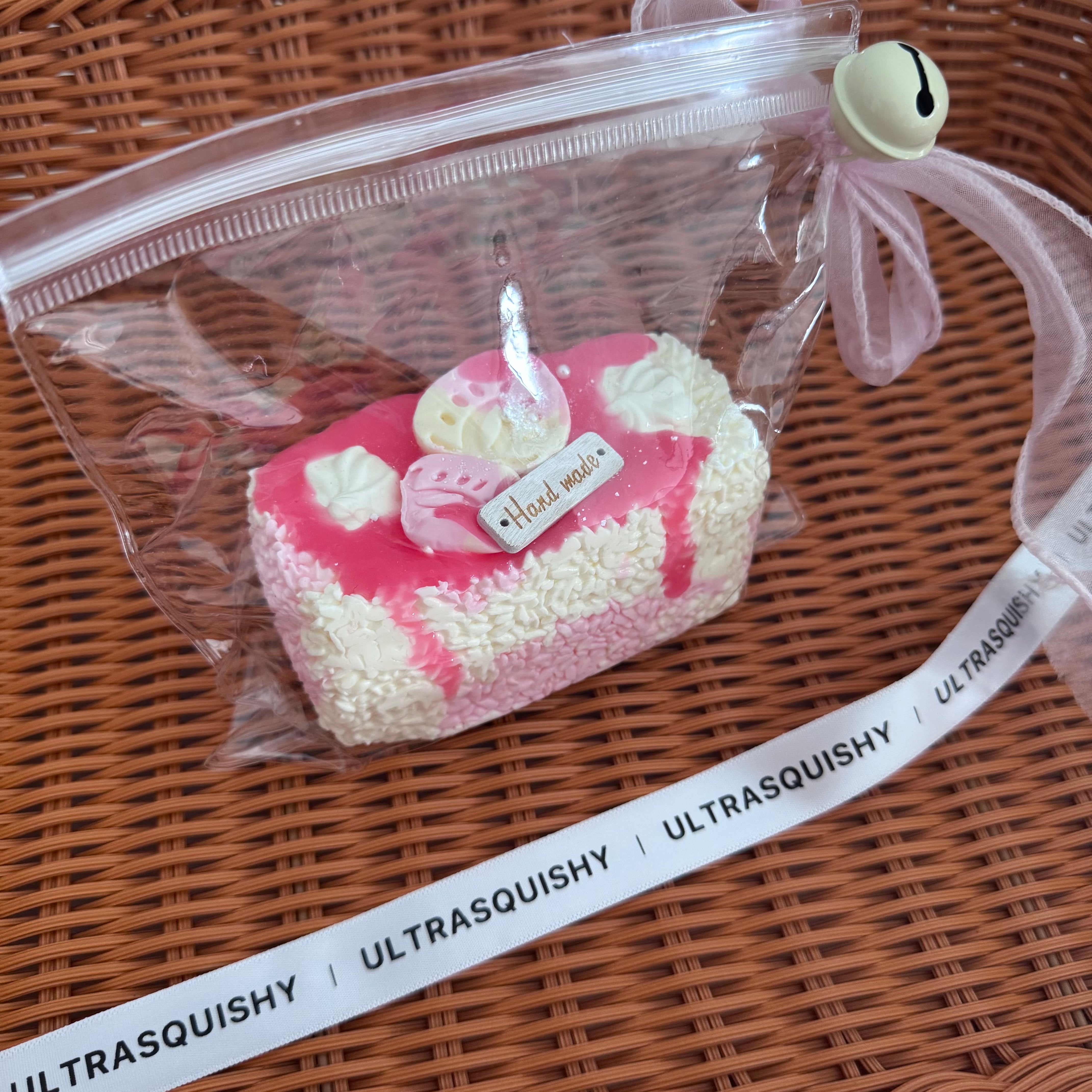 Strawberry Sauce Long Rice Ball Creamy Clay Slow Rebound Soft Squish Taba Squishy Sensory Fidget Toy for Stress Relief