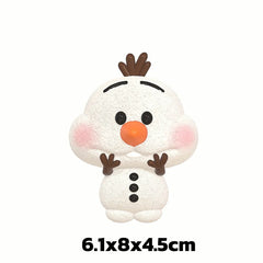 Flocked Snowman Creamy Clay Slow Rebound Soft Squish Taba Squishy Sensory Fidget Toy for Stress Relief