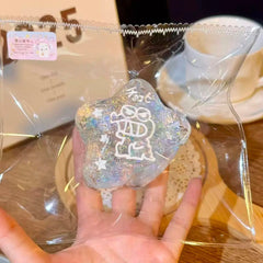 Clear Blue Glitter Star-LIVE