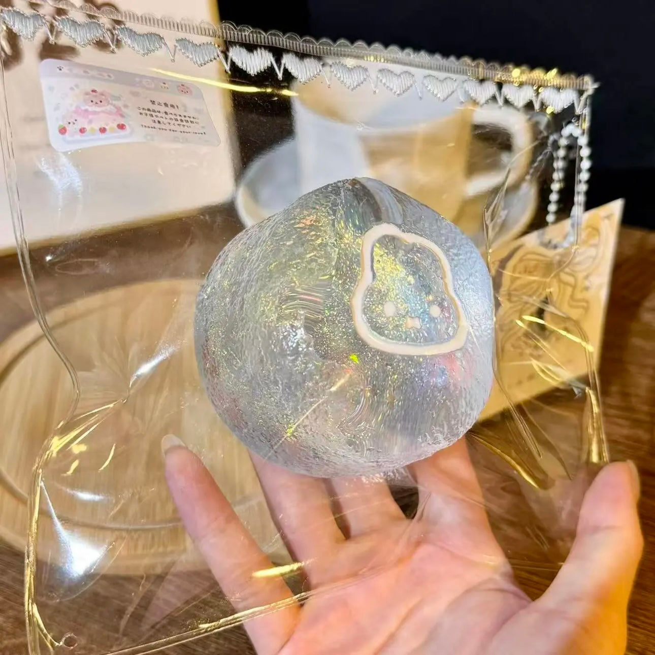 Clear Miff Blue Giltter-LIVE