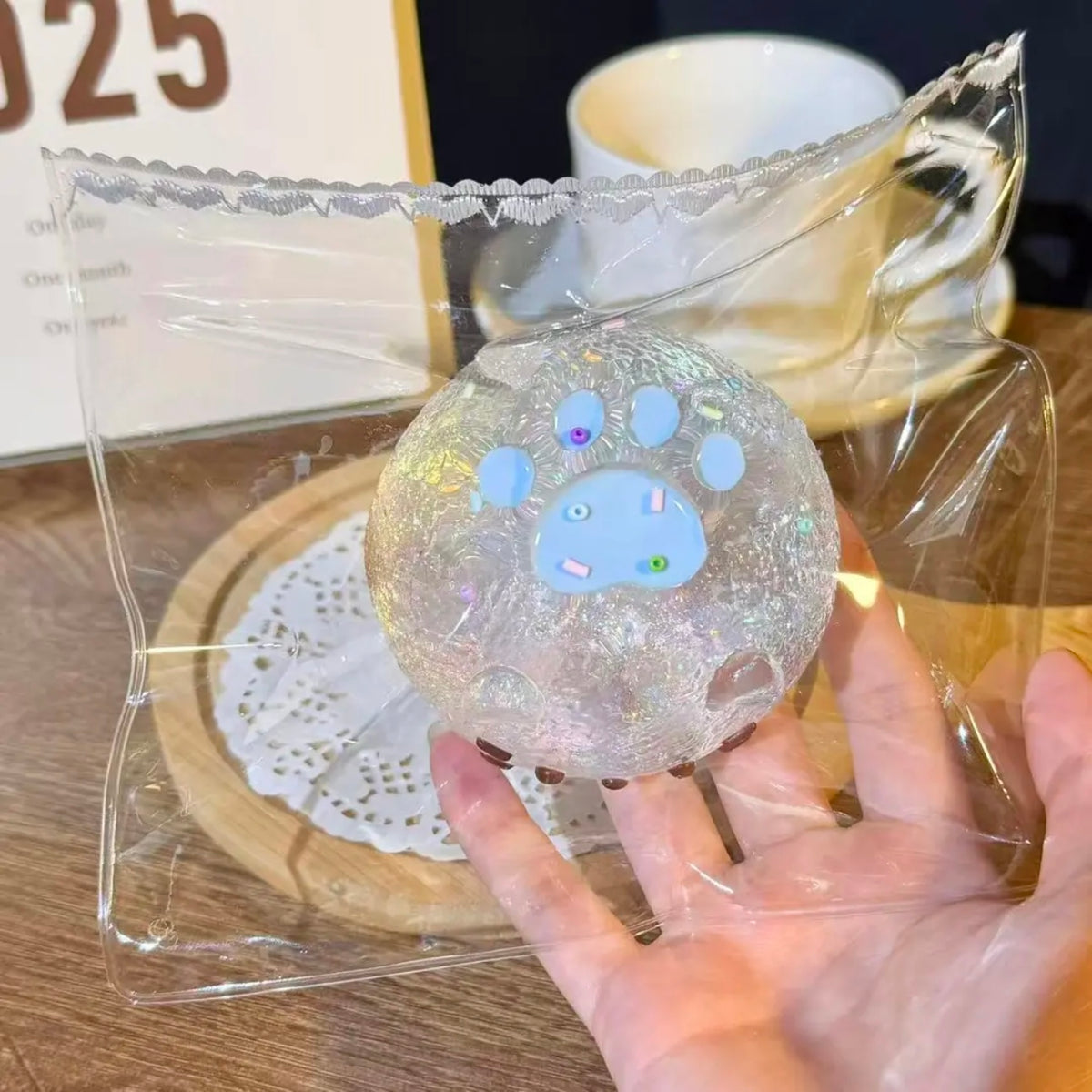 Clear Cat Paw Glitter-LIVE