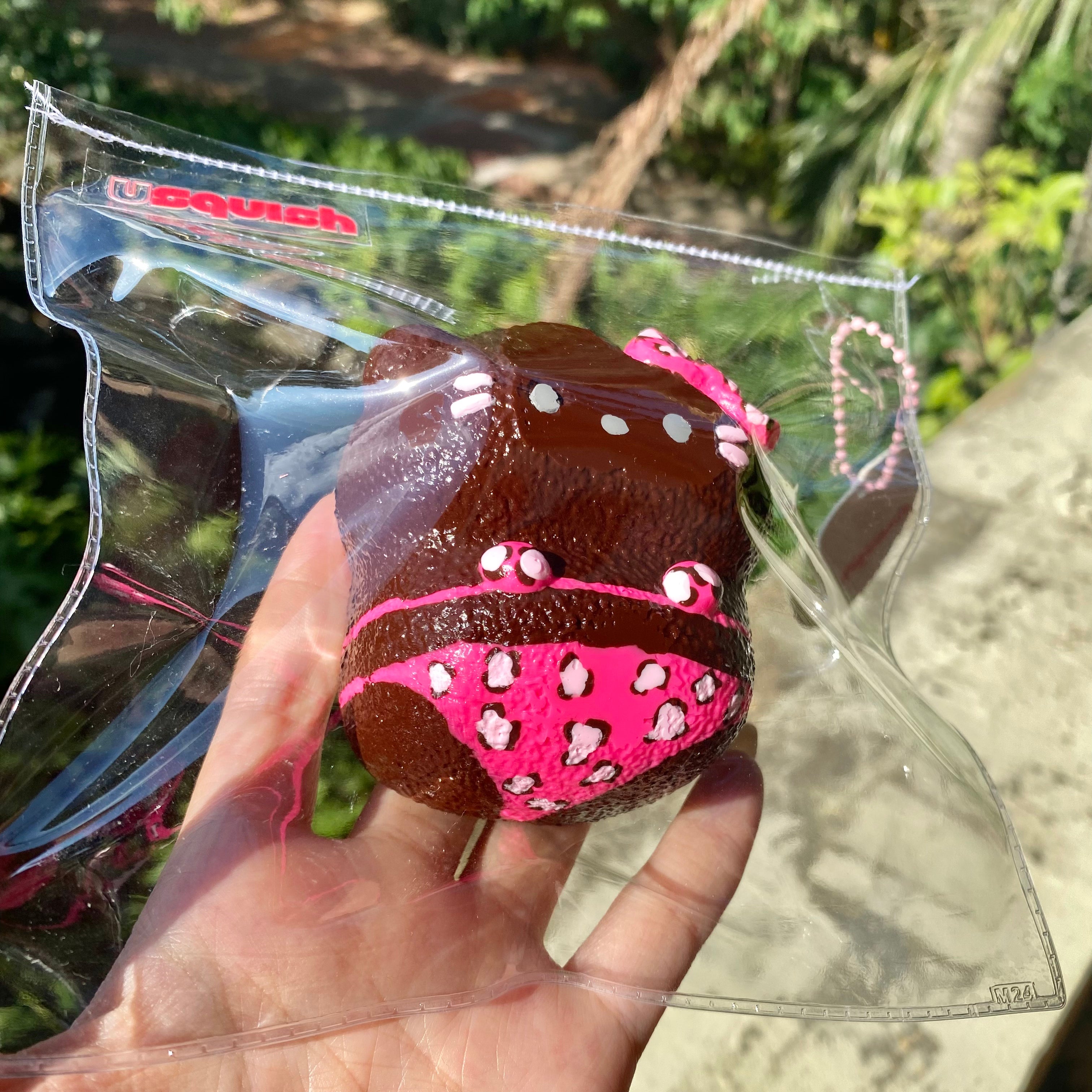 【Usquish】Bikini KT Brown Skin Pink Leopard Soft Cheese Texture