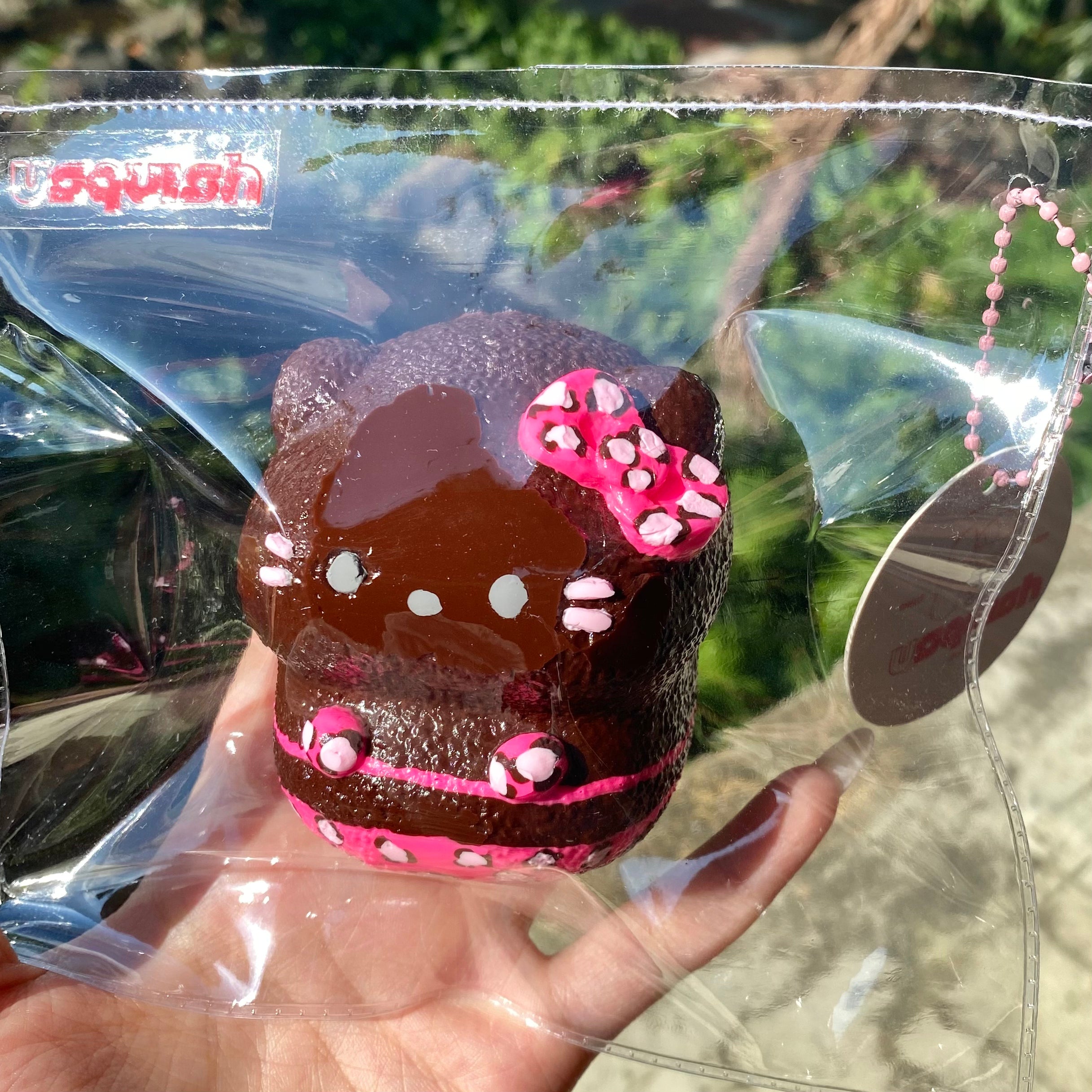 【Usquish】Bikini KT Brown Skin Pink Leopard Soft Cheese Texture