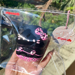 【Usquish】Bikini KT Black Skin Pink Leopard Soft Cheese Texture