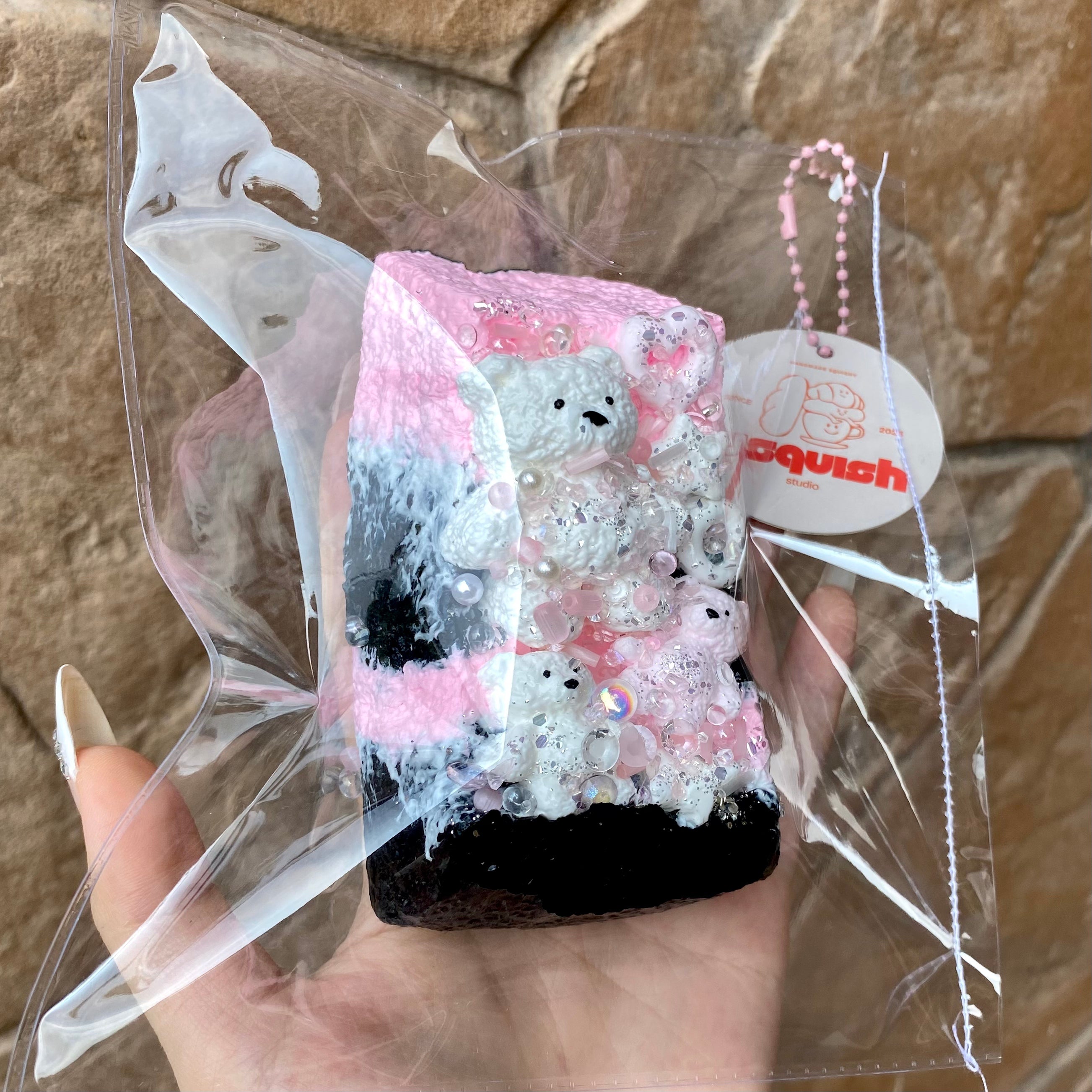 【Usquish】Bear Beach Rectangle Toast Soft Ice Cream Texture Slow Rising