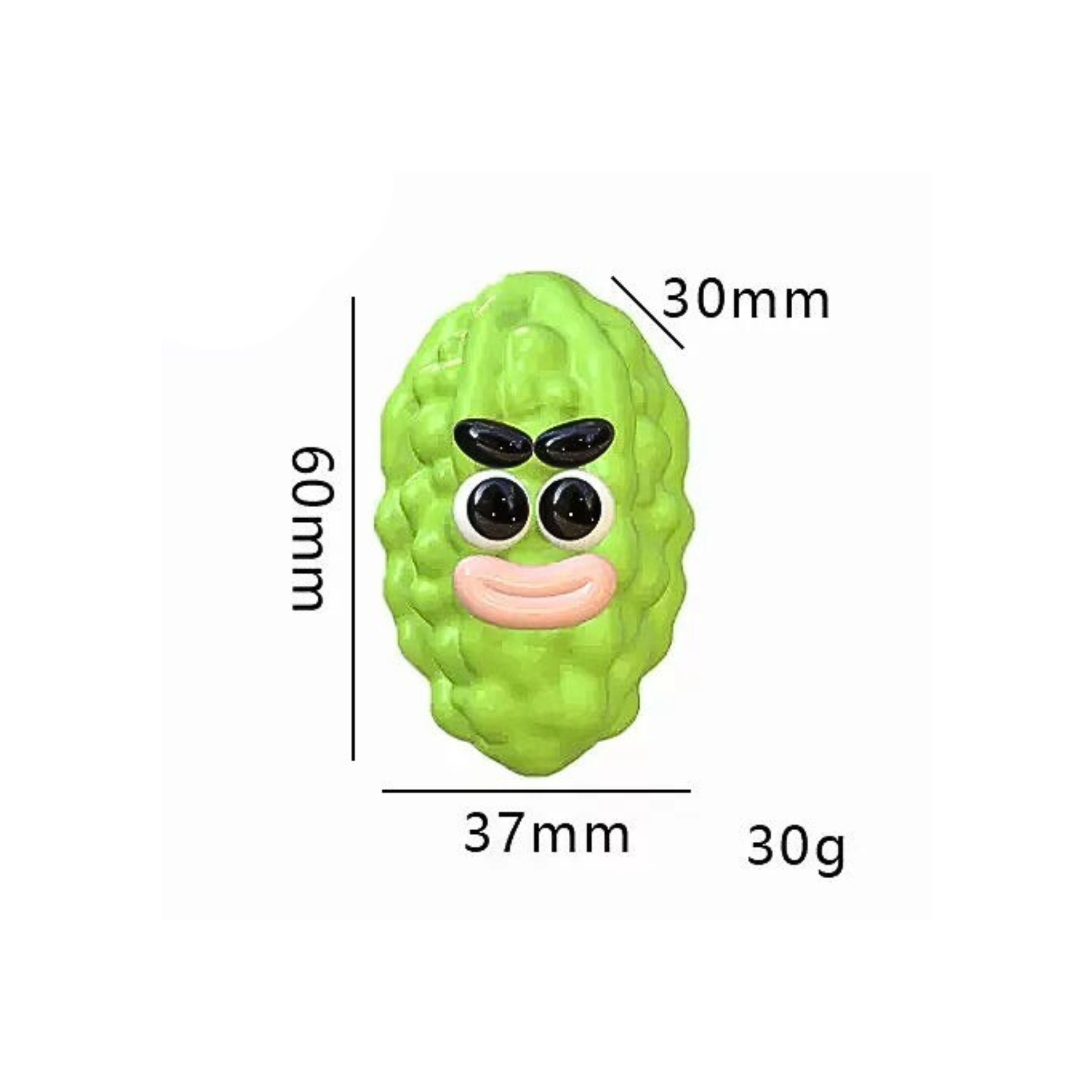 Mini Bitter Gourd Creamy Clay Slow Rebound Soft Squish Taba Squishy Sensory Fidget Toy for Stress Relief