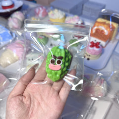 Mini Bitter Gourd Creamy Clay Slow Rebound Soft Squish Taba Squishy Sensory Fidget Toy for Stress Relief