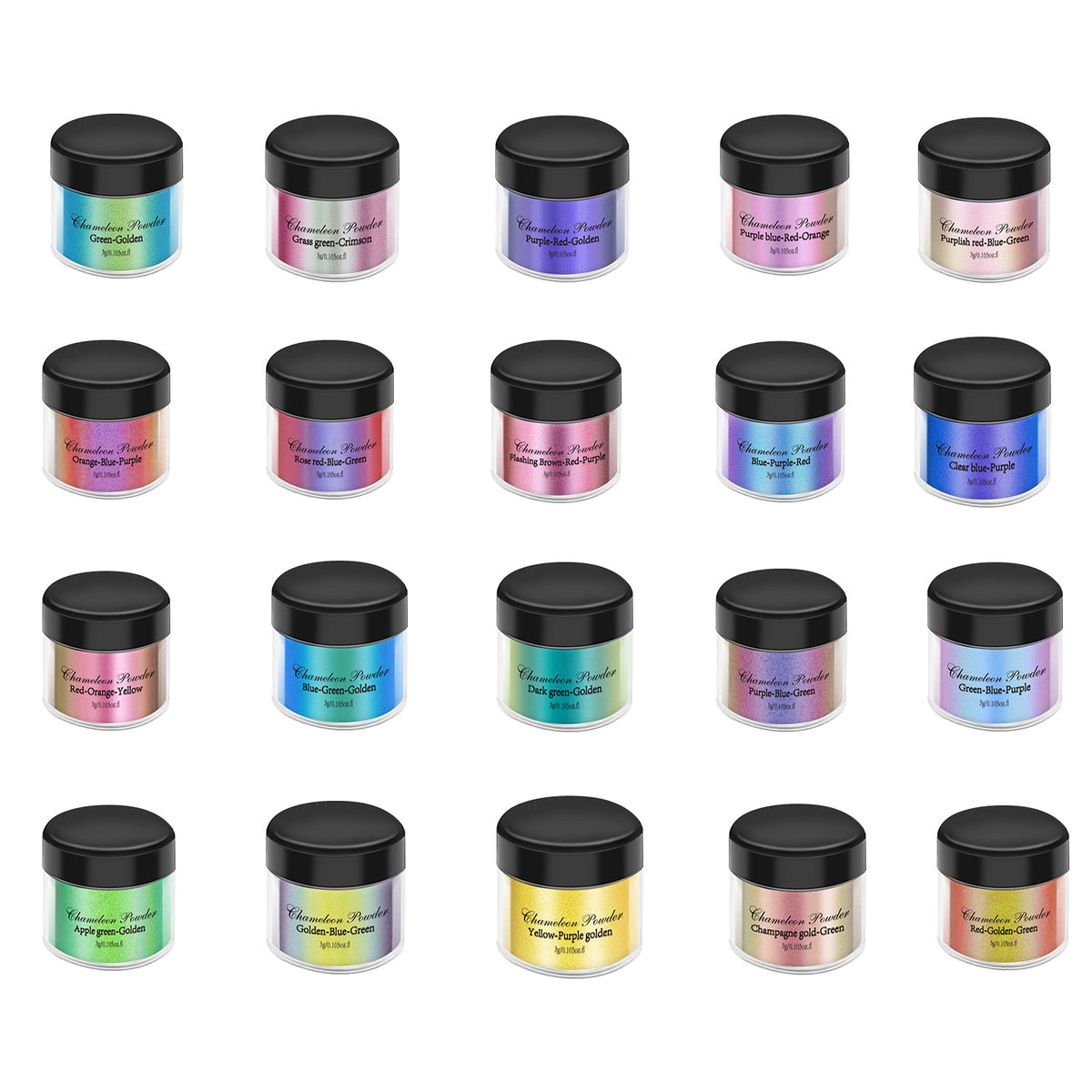 3g 20 Colors Chameleon Powder Color Set Squishy DIY KIT SET Material