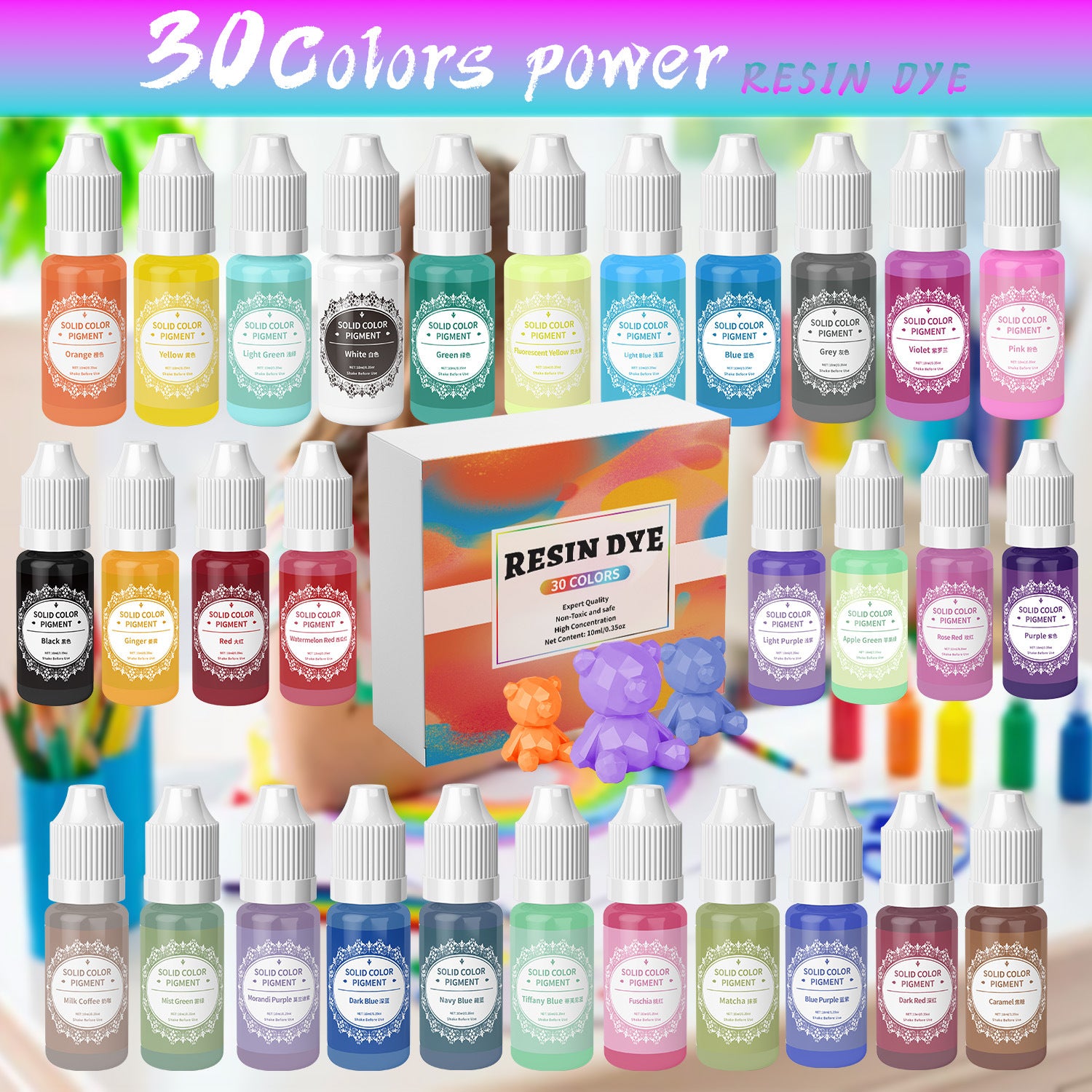 10ml 18/30 Color Macaron Color Essence Transparent Squishy DIY Dyeing Material