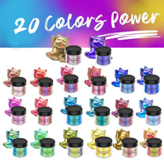 3g 20 Colors Chameleon Powder Color Set Squishy DIY KIT SET Material