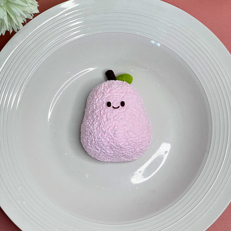 Pear Creamy Clay Slow Rebound Soft Squish Taba Squishy Sensory Fidget Toy for Stress Relief